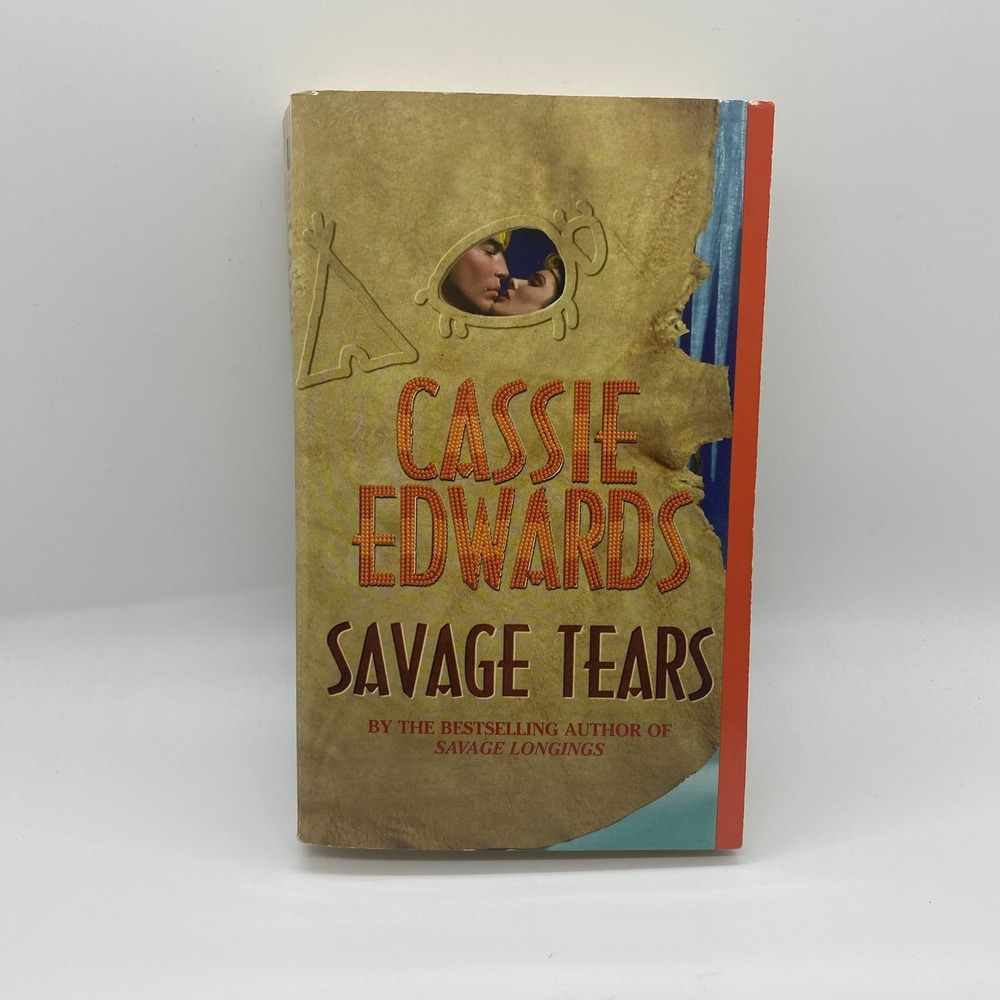 Cassie Edwards Savage Tears Book OS Tan Good Historical Romance Paperback
